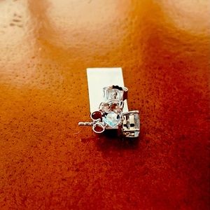 Blue topaz ear studs